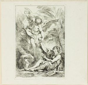 Hermit Saint in the Desert by Jean Honore Fragonard