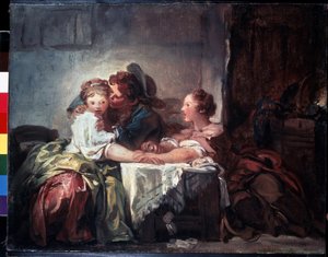 The Captured Kiss by Jean Honore Fragonard