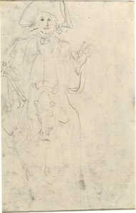 Man on a Horse (verso) by Jean Honore Fragonard