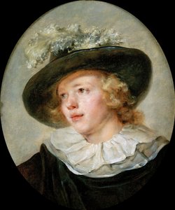 Portrait of a young boy with a feathered hat, c. 1786-88