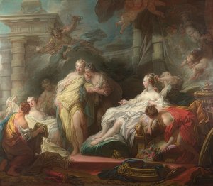 Psyche Showing Her Sisters Gifts from Cupid. 1753 by Jean Honore Fragonard
