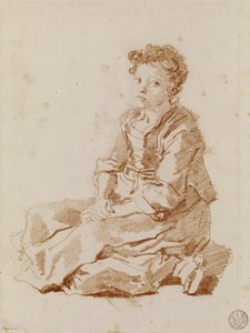 Small Girl Sitting on the Ground by Jean Honore Fragonard