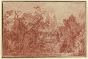 Terrace and Garden of an Italian Villa