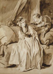 The Letter, or The Spanish Conversation by Jean Honore Fragonard