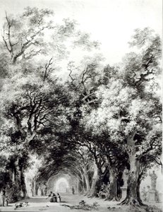 The shady alley by Jean Honore Fragonard