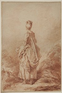 Young Woman Looking Back by Jean Honore Fragonard