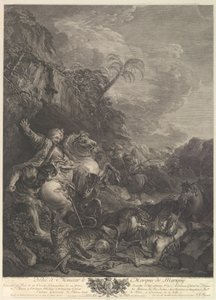 The Tiger Chase, 18th century by Jean Jacques Flipart