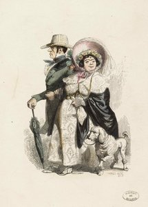 A Rentier and His Wife, 1840 by Jean Jacques Grandville
