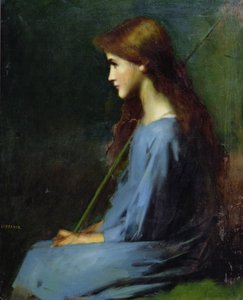 Little Shepherdess, 19th Century by Jean Jacques Henner
