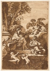 Holy Family with Angels by Jean Jacques Lagrenee