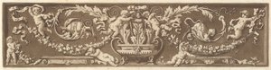 Ornamental Frieze with Putti, Acanthus Leaves, and Garlands of Fruit by Jean Jacques Lagrenee