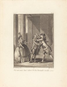 I Am Wrong, My Dear Valère, and I Apologize by Jean Jacques Le Veau after Jean Michel Moreau