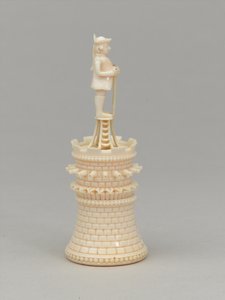 White Rook, Chess Piece, India by Jean Jacques Scherrer