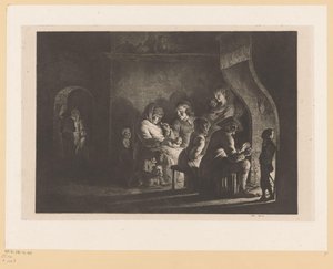 Peasant Family Around a Fireplace by Jean Jacques de Boissieu