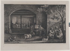 Interior of a Farm at Saint-Jean-de-Touslas, 1793 by Jean Jacques de Boissieu
