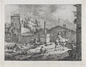 View of Saint-Andéol by Jean Jacques de Boissieu