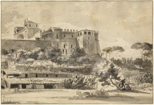 View of an Italian Villa and Gardens by Jean Jacques de Boissieu