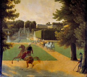 The Promenade in the Park of Saint Cloud by Jean Joseph Bidault