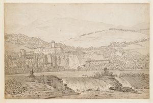 View of Isola di Sora, near Naples by Jean Joseph Bidault
