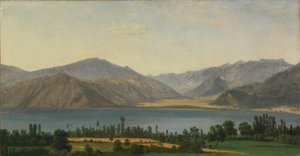 Lake Fucino and the Abruzzi Mountains