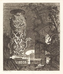 Vase Supported by Intertwined Serpents by Jean Laurent Legeay