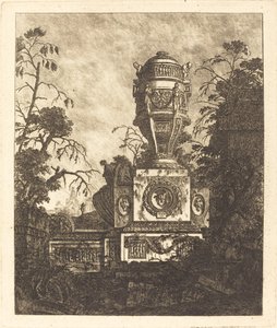 Vase Supported by a Base with Three Grotesque Faces by Jean Laurent Legeay
