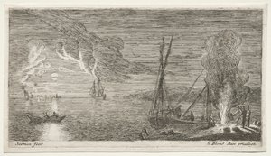 A Bonfire and Moonlight by Jean Le Blond