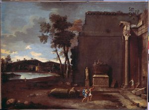 Landscape with a Sarcophagus by Jean Lemaire