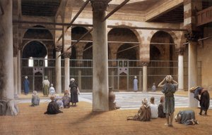 Interior of Mosque in 1870 by Jean Leon Gerome by Jean Leon Gerome