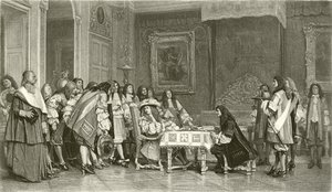 Moliere at breakfast with Louis XIV