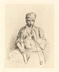 Seated Arab with Pipe by Jean Leon Gerome