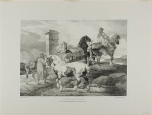 Horses Going to a Fair, plate 3 from Various Subjects Drawn from Life and on Stone (The English Suite) by Jean Louis André Théodore Géricault