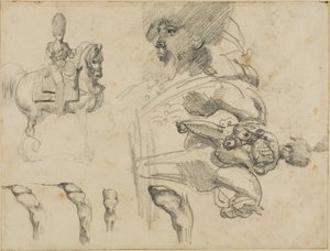 Sketches of Horses, Soldiers, and Hooves