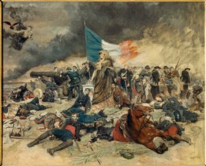 The Siege of Paris (1870-1871), allegory Paris besieged by the Prussians