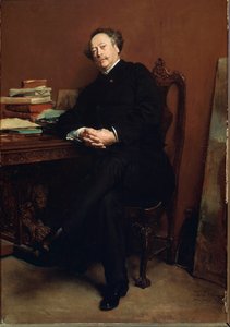 Portrait of Alexandre Dumas Jr. in 1877 by Jean Louis Ernest Meissonier