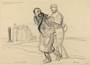 Au Front de Vincennes. Bolo Pacha, c. 1914-1919 by Jean Louis Forain