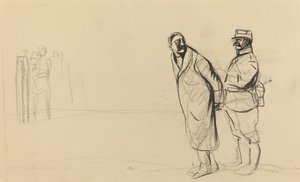 Au front de Vincennes. Bolo pacha, c. 1914-1919 by Jean Louis Forain