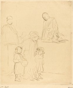 Coming Out of the Hearing (first plate) by Jean Louis Forain