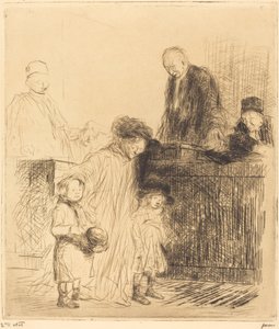 Coming Out of the Hearing (first plate) by Jean Louis Forain