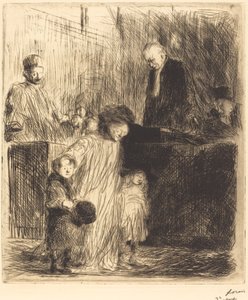 Coming Out of the Hearing (first plate) by Jean Louis Forain