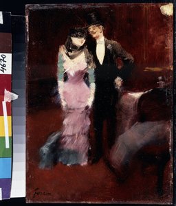 Departure from a Masquerade Ball at the Paris Opera by Jean Louis Forain