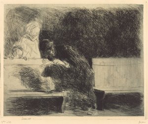 Lawyer Going through a Brief by Jean Louis Forain