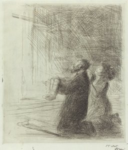 Lourdes, Imploring before the Grotto (fourth plate) by Jean Louis Forain