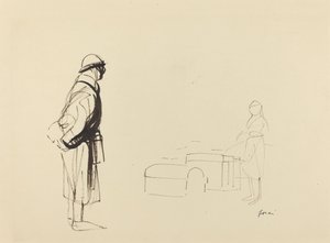 Poilu and Nurse by Jean Louis Forain
