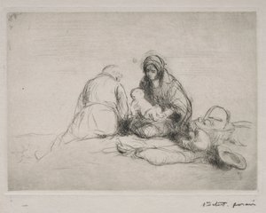 Rest on the Flight into Egypt by Jean Louis Forain