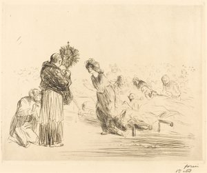 The Miracle before the Blessed Sacrament (fourth plate) by Jean Louis Forain