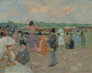 The Races at Longchamp by Jean Louis Forain