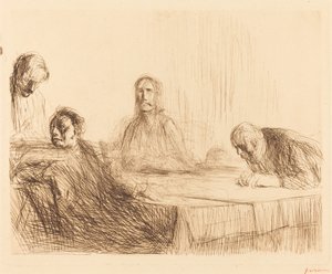 The Supper at Emmaus (second plate) by Jean Louis Forain