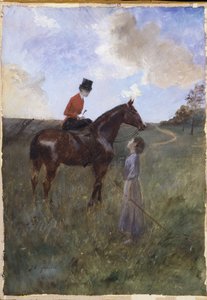 Woman on Horseback and Shepherdess by Jean Louis Forain