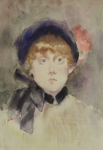 Young Woman in a Blue Hat
